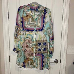 Vici STELLAR COMPASS BUTTON DOWN SHIRT DRESS